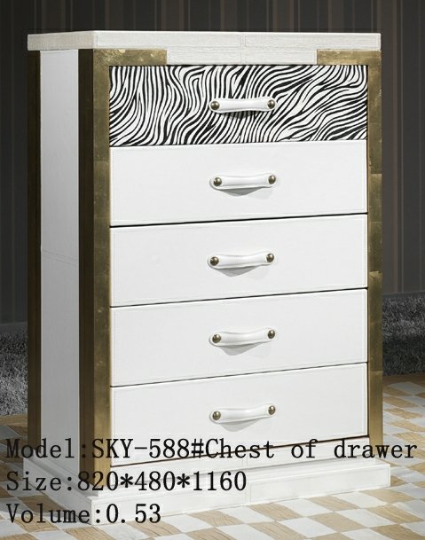 COMODA 5 SERTARE CU MANERE PIELE - SKY-588
